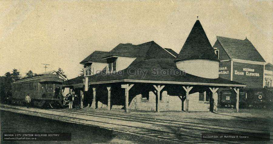 Postcard: Railroad Station, Needham, Massachusetts